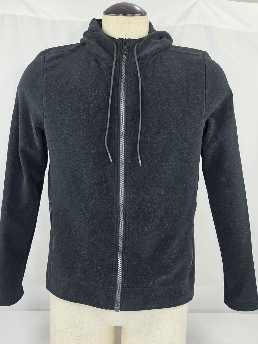 NOBULL Men's Black Full-Zip Hooded Jacket